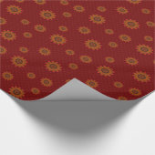 Feuer Mandala Wrapping Paper Geschenkpapier (Ecke)