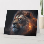 Feuer Mane Lion Karte (Vorderseite)