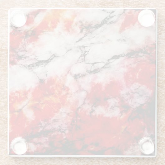 Feuer-MarmorglasUntersetzer Glasuntersetzer (Rückseite)