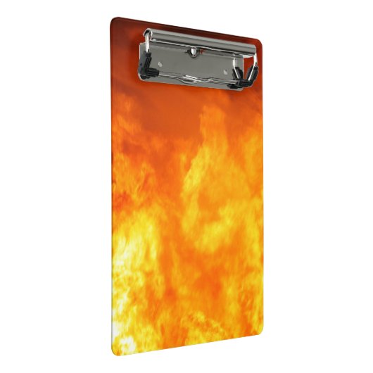 Feuer Mini Klemmbrett (Schrägansicht)