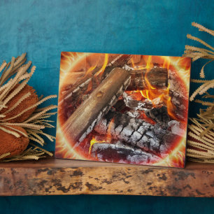 Feuer mit Halo Fotoplatte