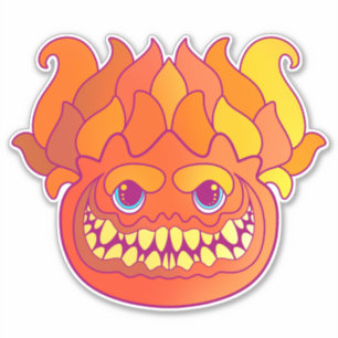 Feuer-Monster Aufkleber