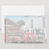 Feuer-Motor vor Feuerwache Briefpapier (Vorne/Hinten)