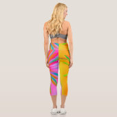 FEUER MULTI FARBFANTASY FLORAL DESIGN CAPRI LEGGINGS (Rückseite)