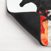 Feuer-Mustang-rotes weißes u. blau Mousepad (Ecke)