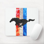 Feuer-Mustang-rotes weißes u. blau Mousepad (Mit Mouse)