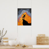 "Feuer (nach Erte)" Poster (Küche)