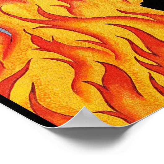 "Feuer (nach Erte)" Poster (Ecke)