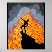 "Feuer (nach Erte)" Poster (Vorne)