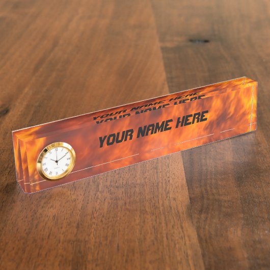 Feuer Namensplakette (Seite)