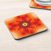 Feuer-Netz - Fraktal-Kunst Untersetzer (Linke Seite)