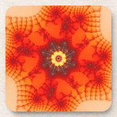 Feuer-Netz - Fraktal-Kunst Untersetzer (Vorderseite)