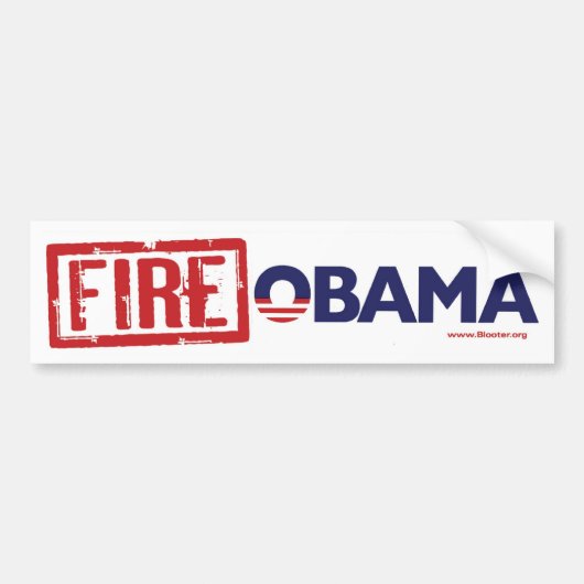 Feuer Obama Autoaufkleber (Vorne)