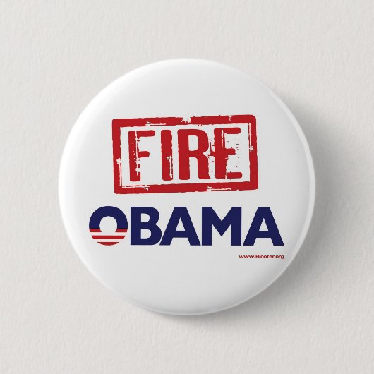 Feuer Obama Button (Vorderseite)