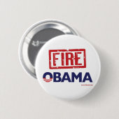 Feuer Obama Button (Vorne & Hinten)
