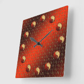 Feuer Ochse Quadratische Wanduhr (Winkel)