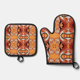 Feuer Ofenhandschuh & Topflappen-Set