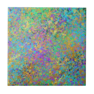 Feuer-Opal-Edelstein Faux-Gold schillernde Farbe  Fliese