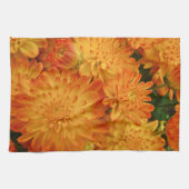 Feuer Orange Chrysanthemas Geschirrtuch (Horizontal)
