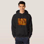 Feuer Orange Chrysanthemas Hoodie (Vorne ganz)