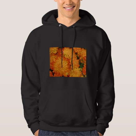 Feuer Orange Chrysanthemas Hoodie (Vorderseite)