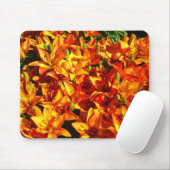 Feuer Orange Lily Blume Mousepad (Mit Mouse)