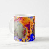Feuer Orchid, abstrakte, lebendige Aquarellblüte Kaffeetasse (Vorderseite Links)