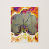 Feuer Orchid, abstrakte, lebendige Aquarellblüte Puzzle (Vertikal)