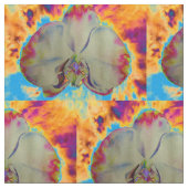 Feuer Orchid, abstrakte, lebendige Aquarellblüte Stoff (Nahaufnahme)