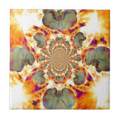 Feuer Orchid, abstrakte tropische Blumenbemalung Fliese (Vorderseite)