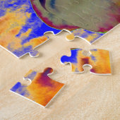 Feuer Orchid, abstrakte tropische Blumenbemalung Puzzle (Seite)