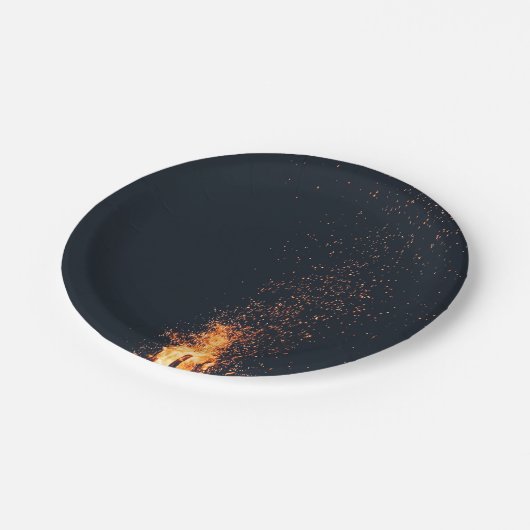 Feuer Pappteller (Schrägansicht)