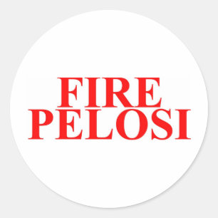 Feuer Pelosi Runder Aufkleber
