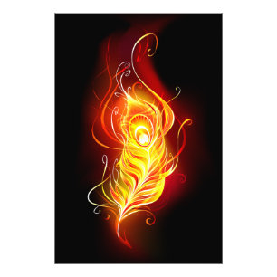 Feuer-Pfauenfeder Fotodruck