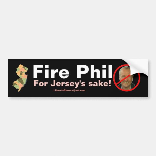 Feuer Phil Murphy… für Jerseys Grund! Autoaufkleber (Vorne)