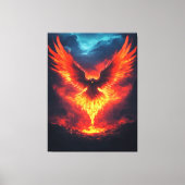 Feuer Phoenix aufstrebende Canvas Print Leinwanddruck (Vorderseite)
