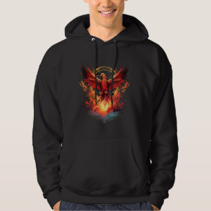 Feuer Phoenix Bird Mythic Bird Phoenix Rising Rej Hoodie