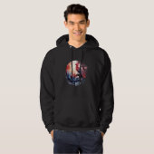 Feuer Phoenix Bird Sakura Tree Mythischer Vogel Mo Hoodie (Vorne ganz)
