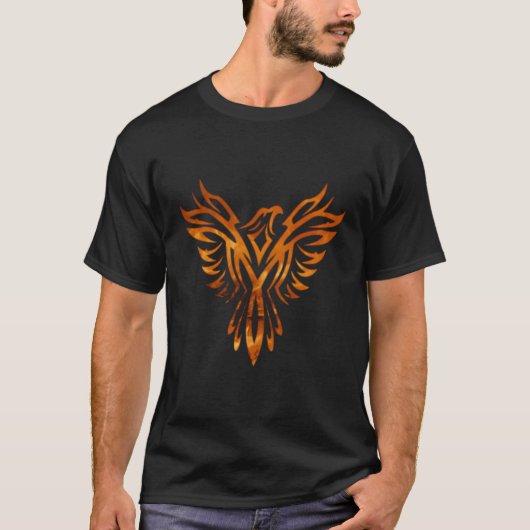 Feuer Phoenix Mythischer Vogel steigt Geboren wied T-Shirt (Vorderseite)