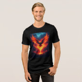 Feuer Phoenix steigendes Tri-Blend-Shirt Tri-Blend Shirt (Vorderseite voll)