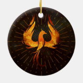 Feuer-Phoenix-Vogel Keramikornament (Hinten)