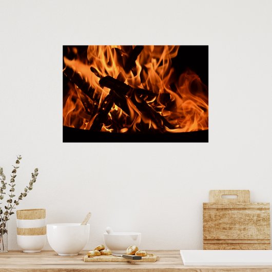 Feuer Poster (Küche)