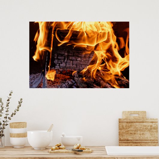 Feuer Poster (Küche)