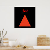 Feuer Poster (Küche)