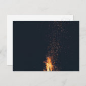 Feuer Postkarte (Vorne/Hinten)