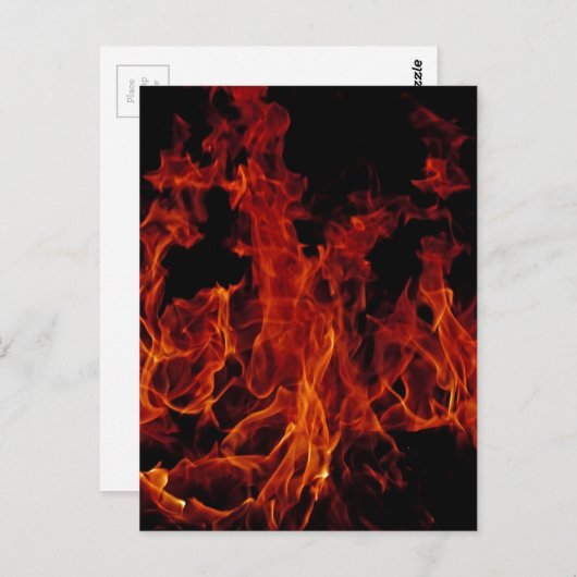 Feuer Postkarte (Vorne/Hinten)