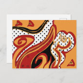 Feuer Postkarte (Vorne/Hinten)