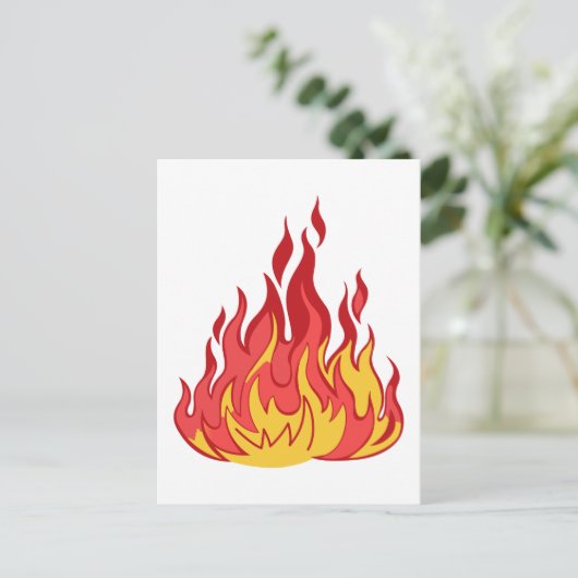 Feuer Postkarte (Stehend Vorderseite)