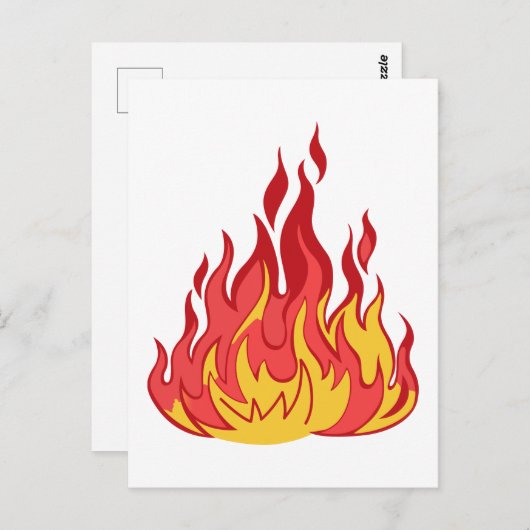 Feuer Postkarte (Vorne/Hinten)