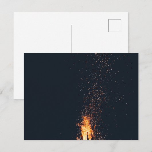 Feuer Postkarte (Vorne/Hinten)